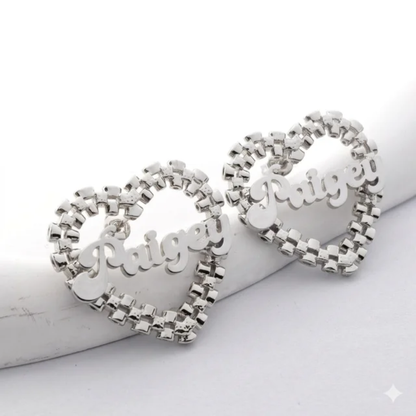 Checkmate Custom Name Earrings
