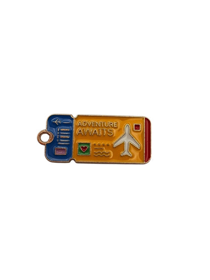 "Adventure Awaits" Plane Ticket Charm