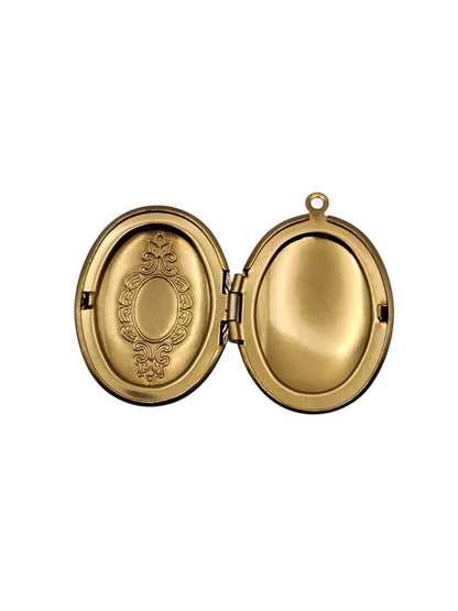 Gold Embossed Locket Charm