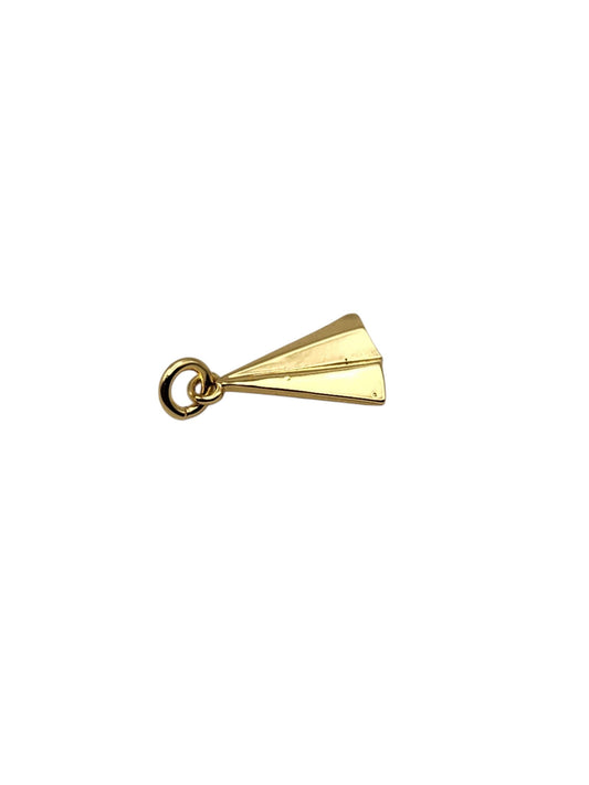 Gold Paper Airplane Charm