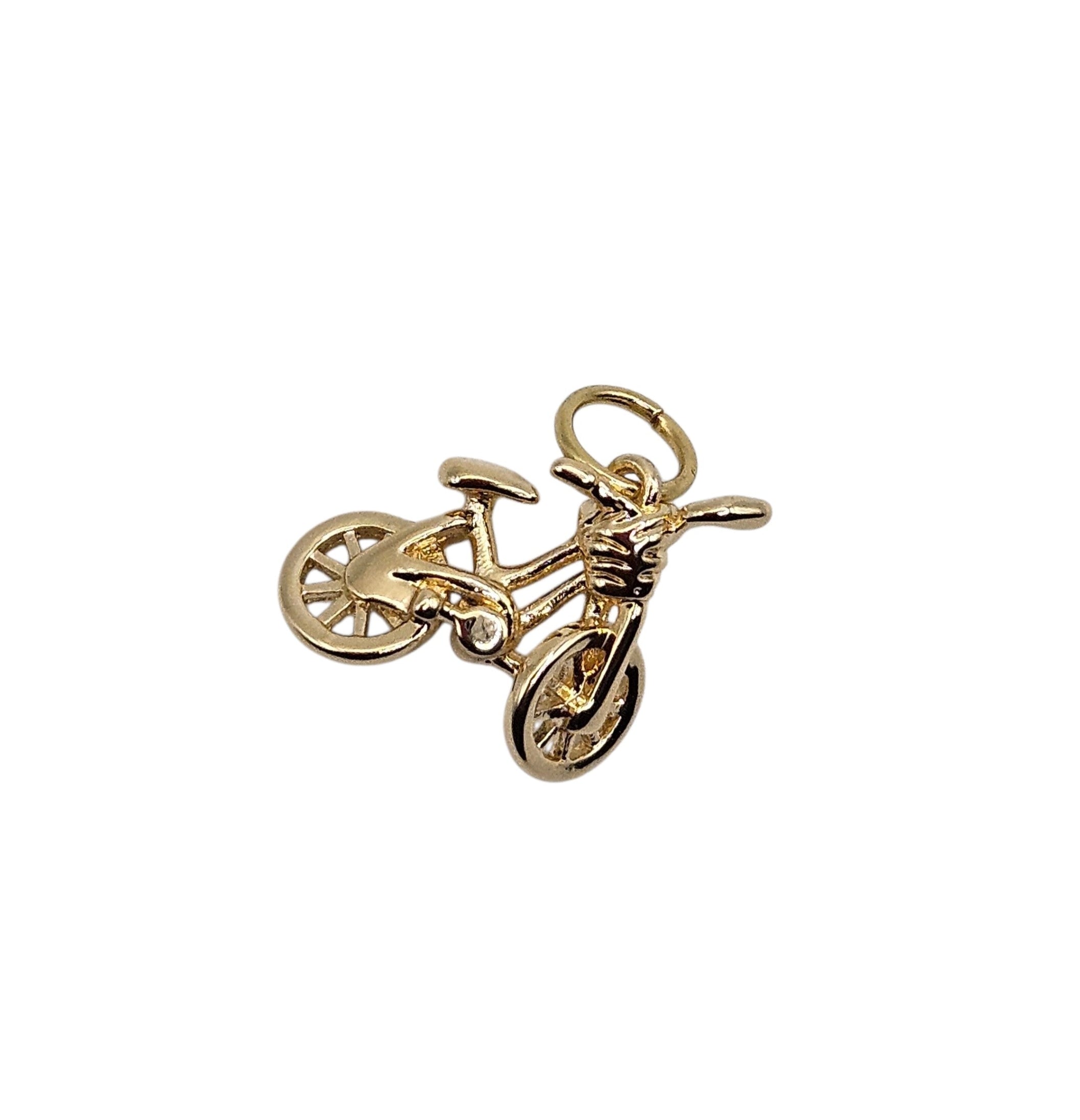 Gold Bicycle Charm