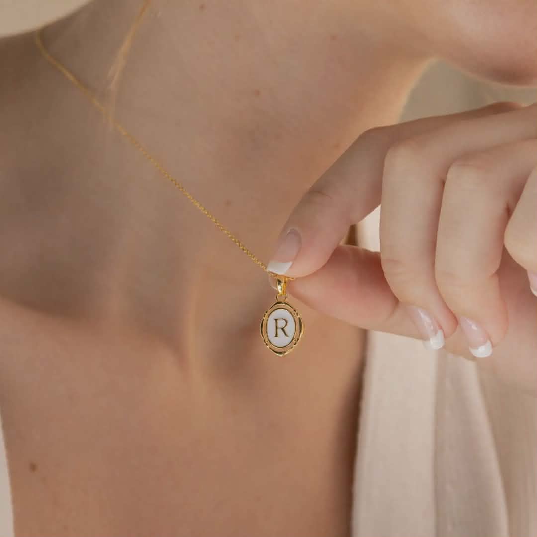 Monogram Alphabet Letter Necklace
