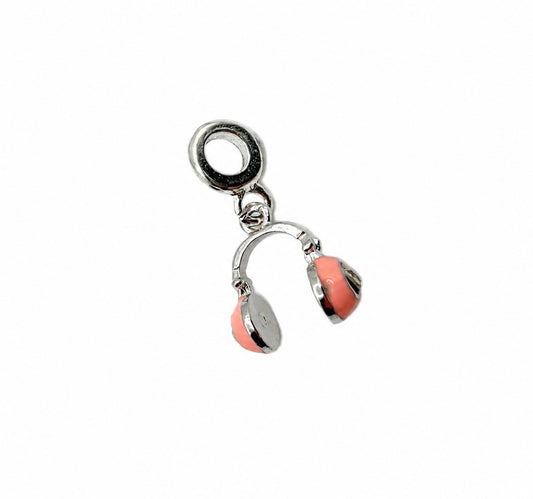 Pink Headphones Charm